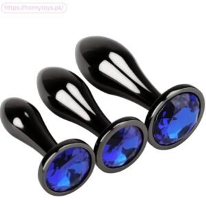 Anal Plug 3Pcs Metal Drop Shaped