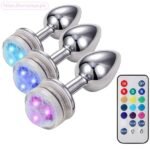 Colorful Metal Anal Plug Vibrator Adult Sex Toy for Couples