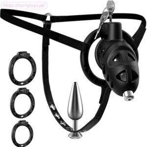 Male Chastity Cage with Anal Butt