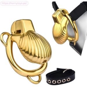 Metal Cock Cage (Gold,1.7in) Invisible Lock