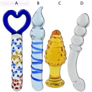 Premium 2 Piece Crystal Glass Plug Set For Women